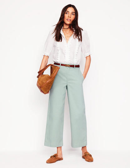 Pantacourt chino Barnsbury-Vert jade tendre