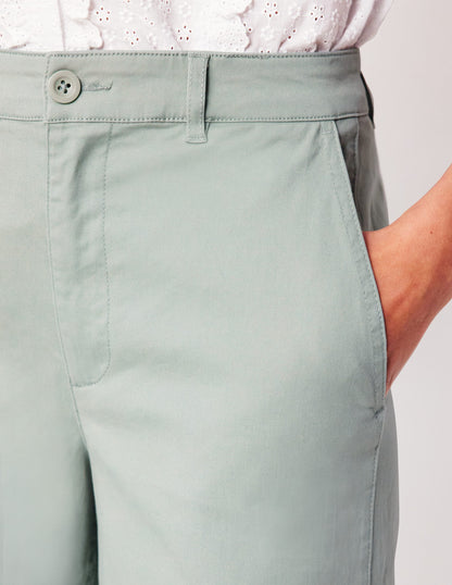 Pantacourt chino Barnsbury-Vert jade tendre