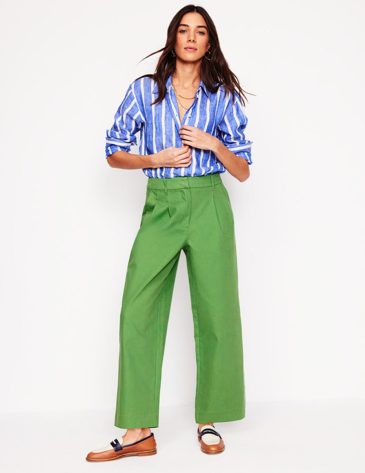 Pantalon Bloomsbury en coton-Vert paradis