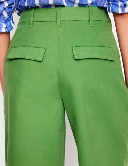 Pantalon Bloomsbury en coton-Vert paradis