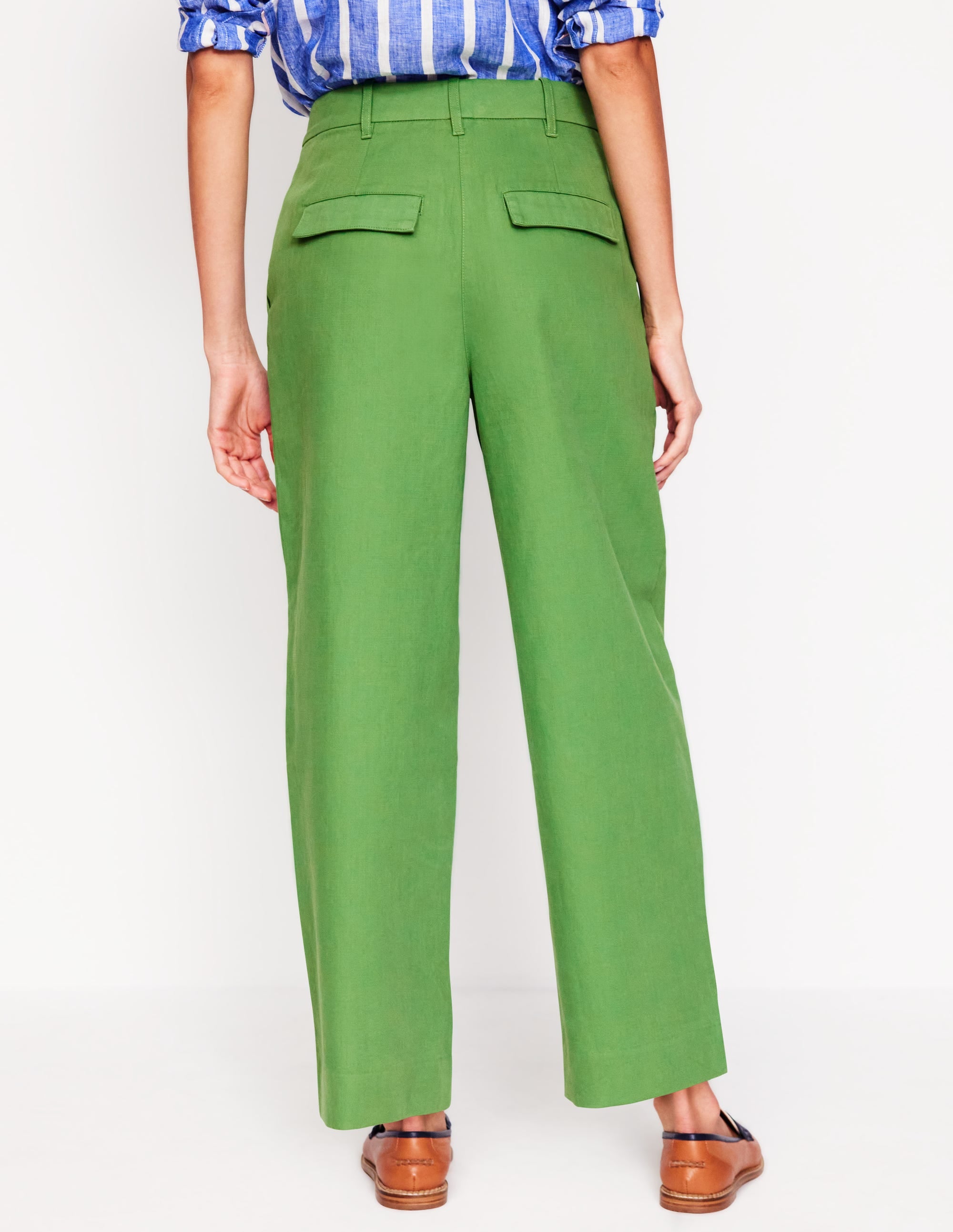 Pantalon Bloomsbury en coton-Vert paradis - Image 3