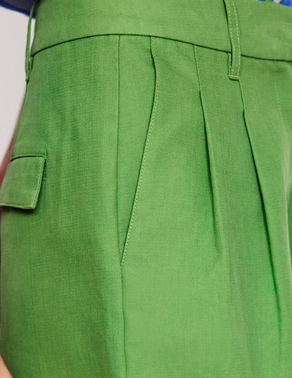 Pantalon Bloomsbury en coton-Vert paradis