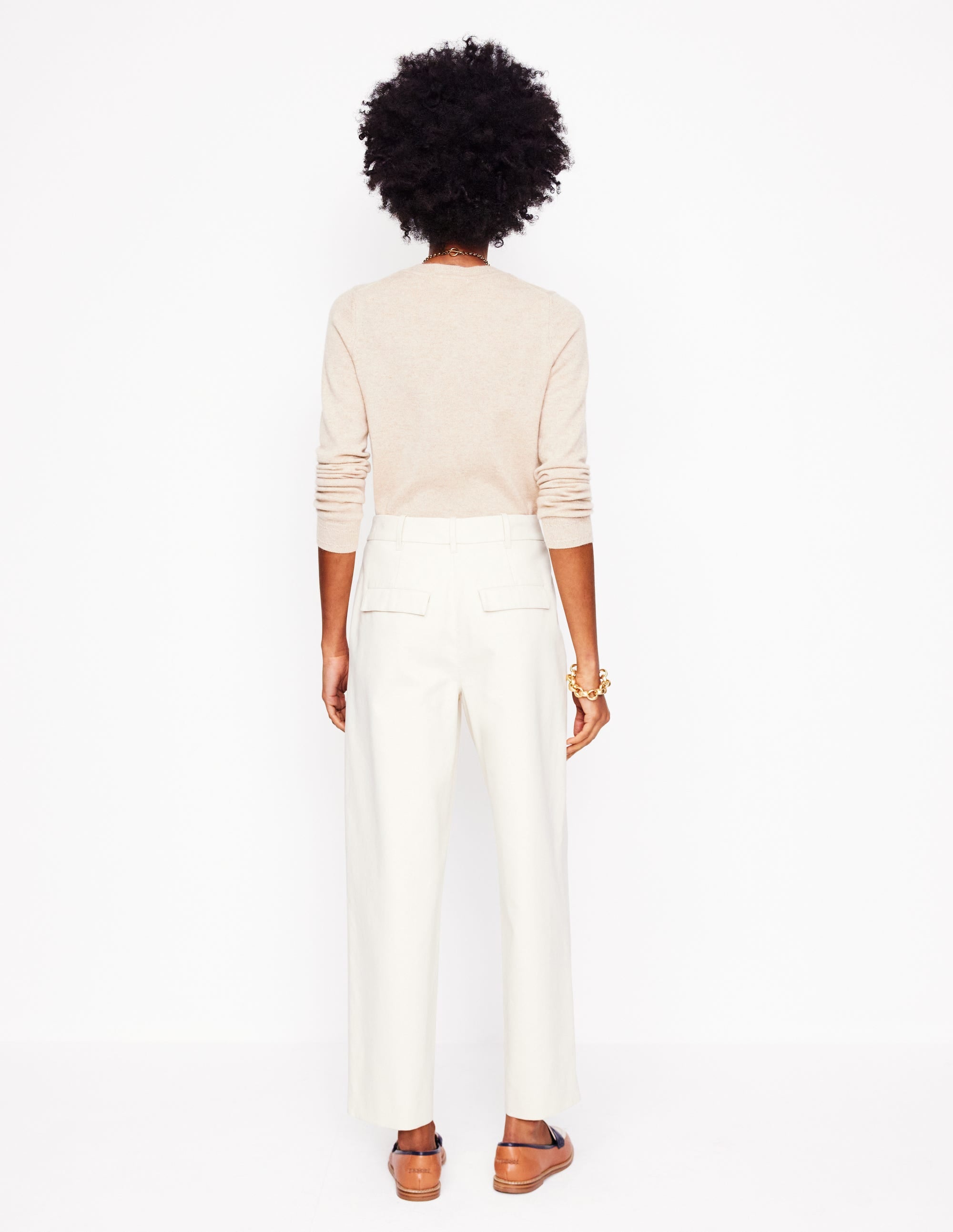 Bloomsbury Baumwollhose-Creme - Image 3