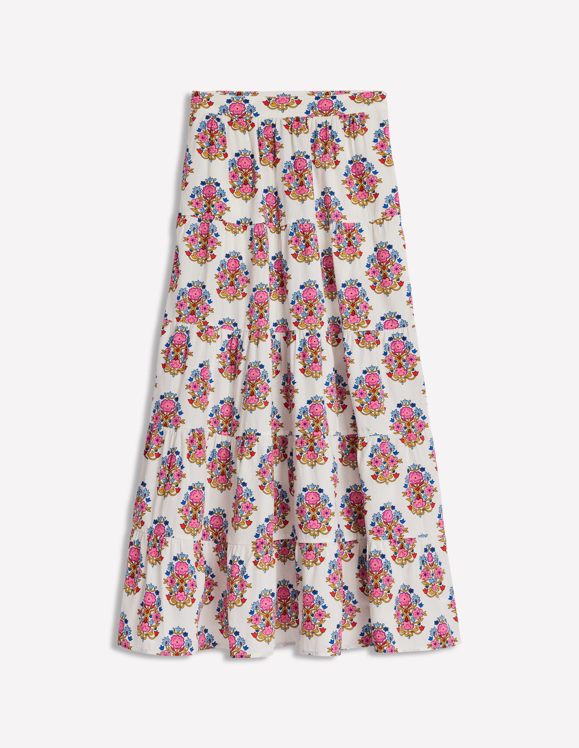 Jupe longue Nadia en popeline-Ivoire, motif Wildflower Stamp - Image 5