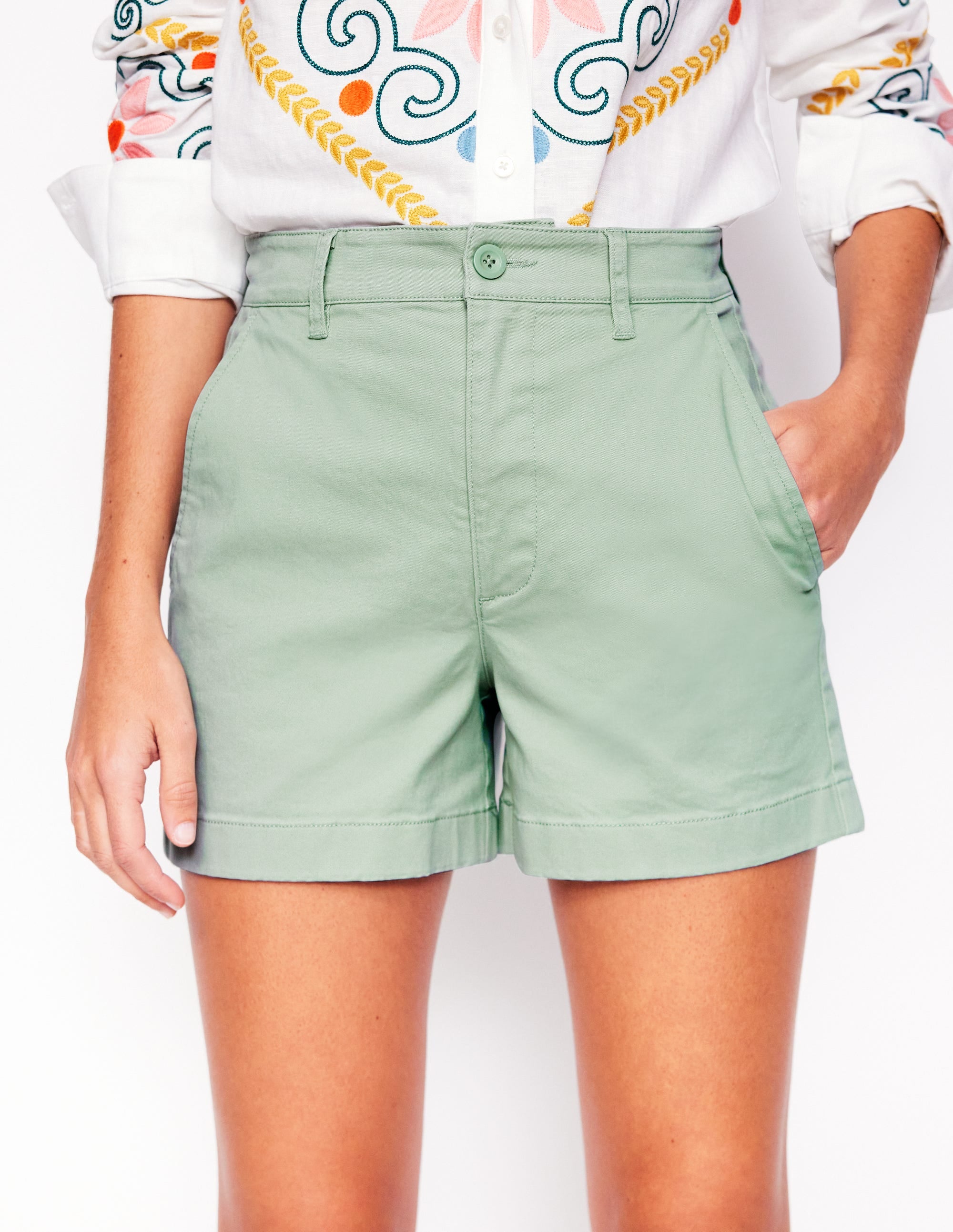 Short chino Barnsbury-Vert jade tendre - Image 4