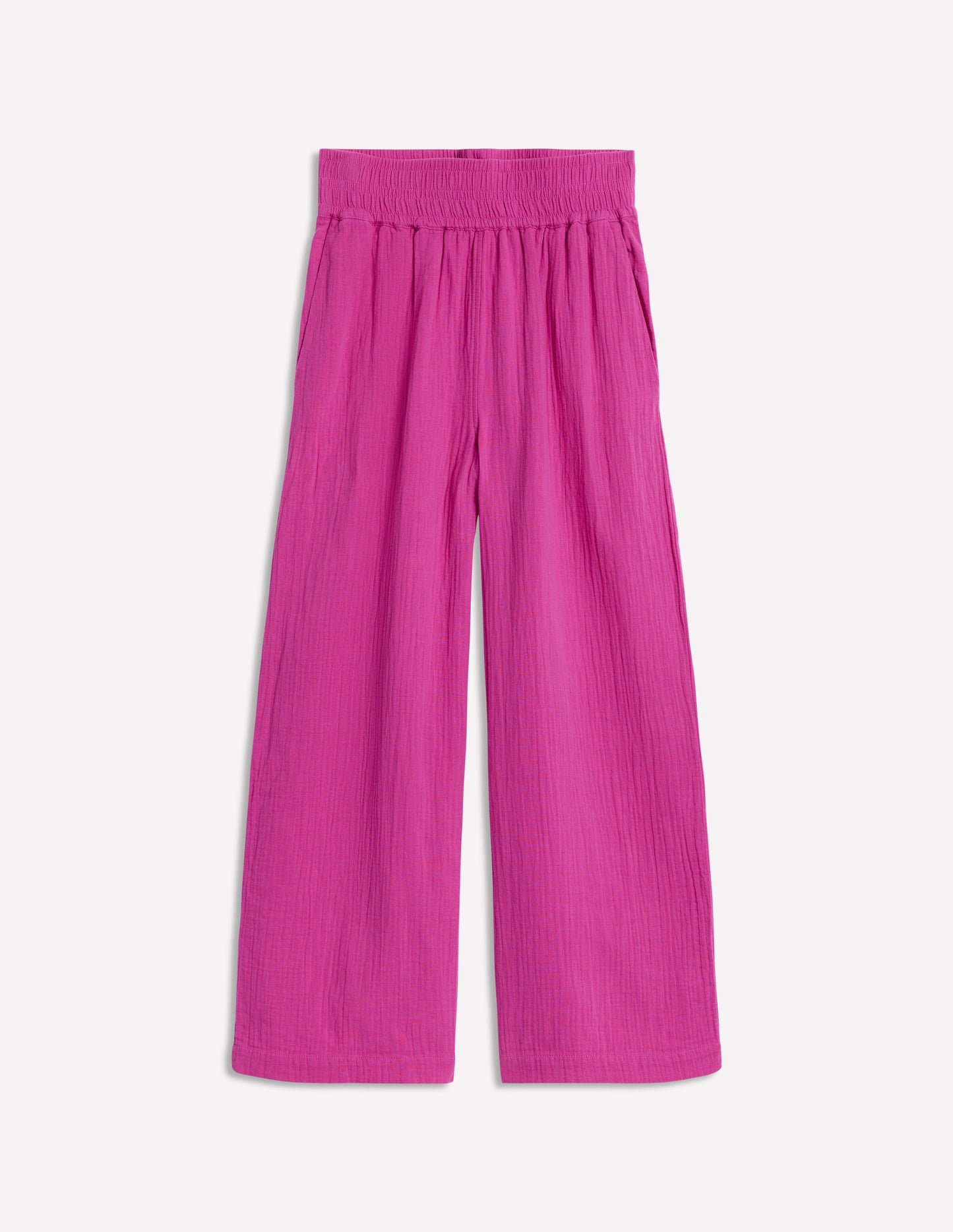 Cropped Double Cloth Trousers-Cosmos Pink