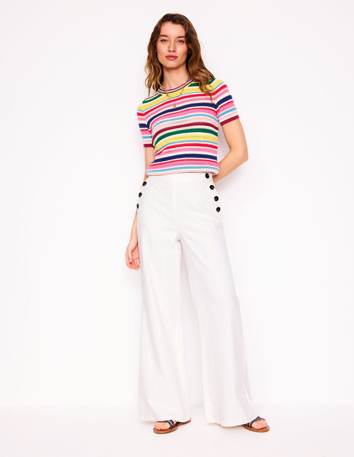 Pantalon de marin Greenwich-Blanc