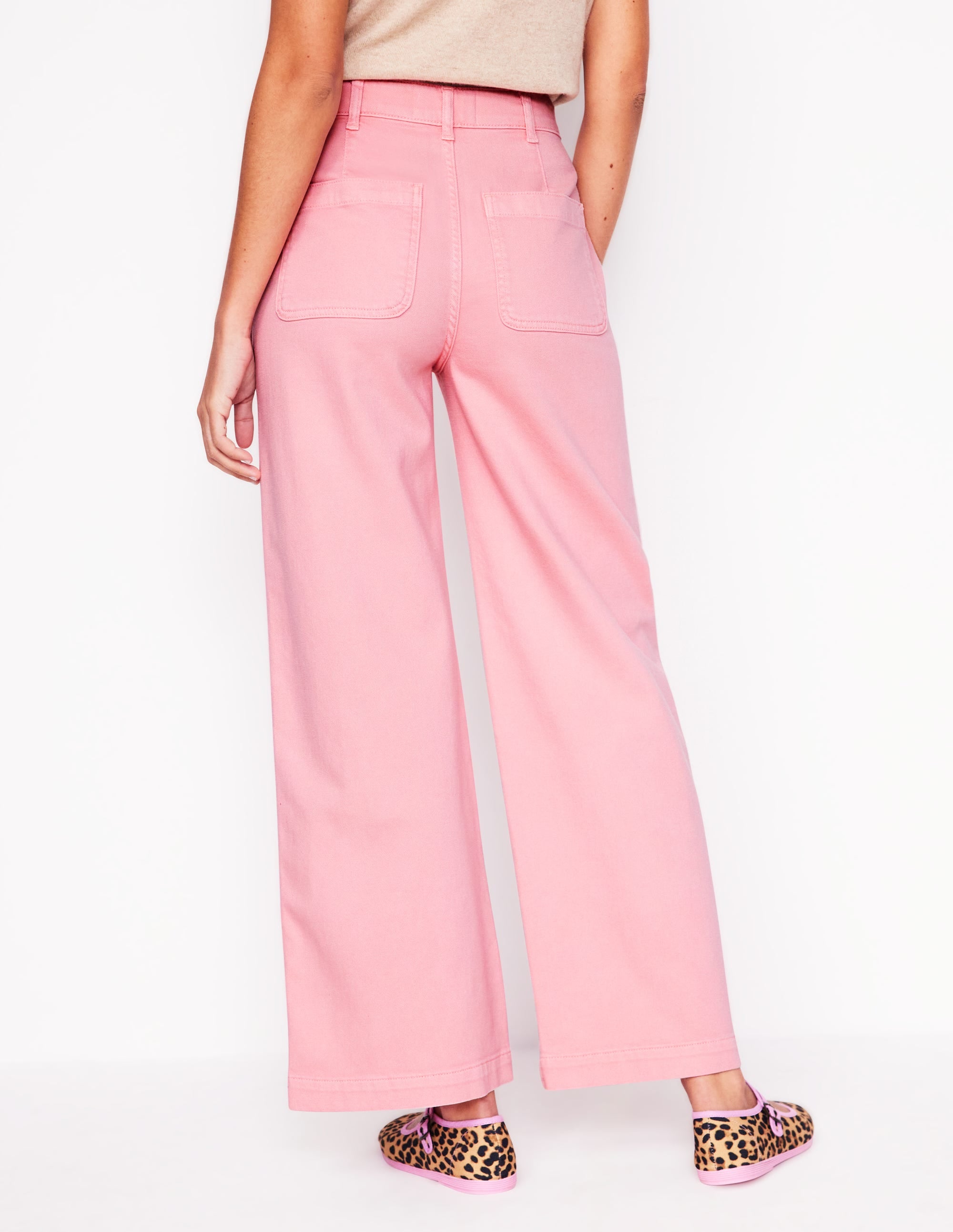 Fließende Jeans mit verkürztem Bein-Mandelblütenrosa - Image 4