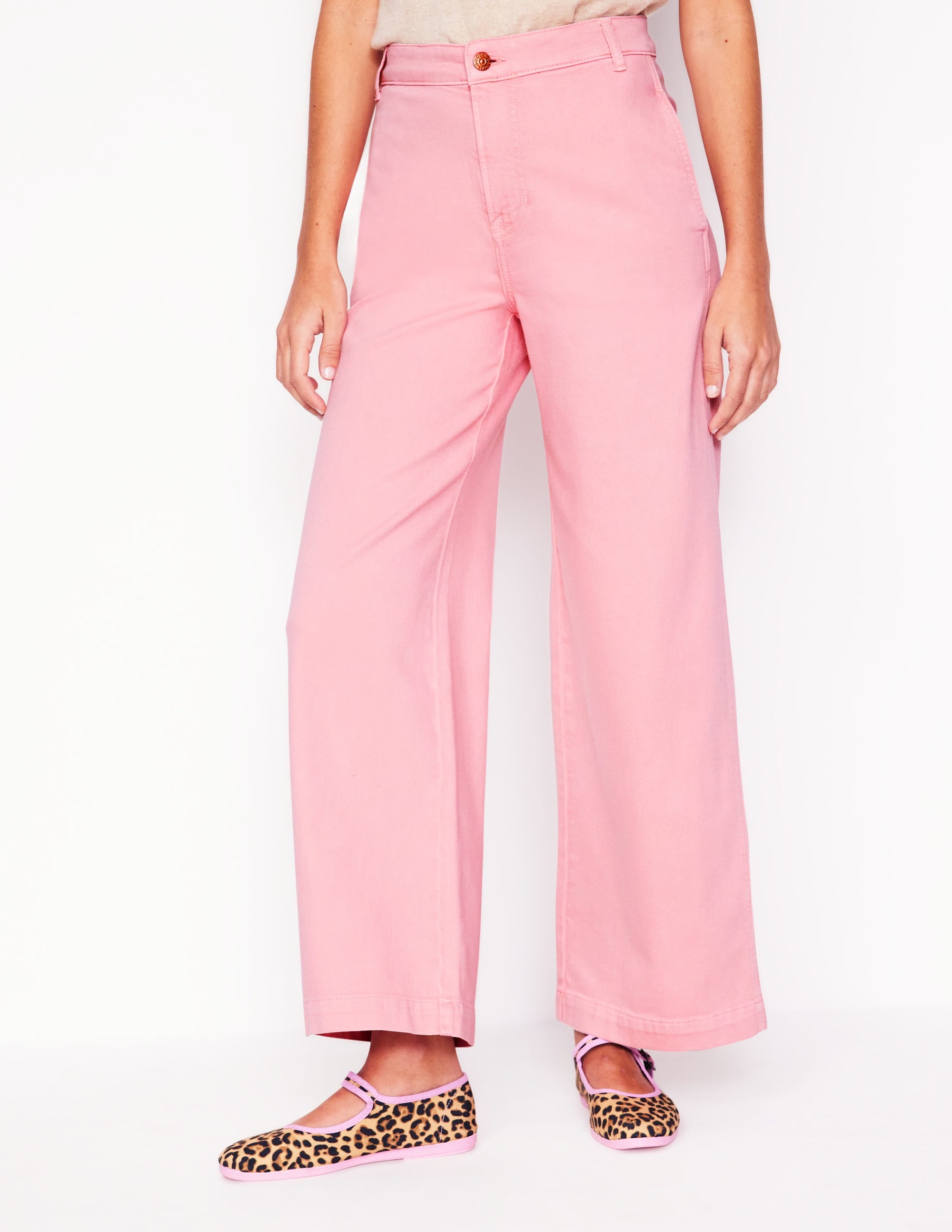 Fließende Jeans mit verkürztem Bein-Mandelblütenrosa - Image 5