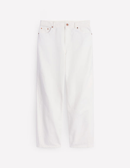 Barrel-Jeans-Weiß