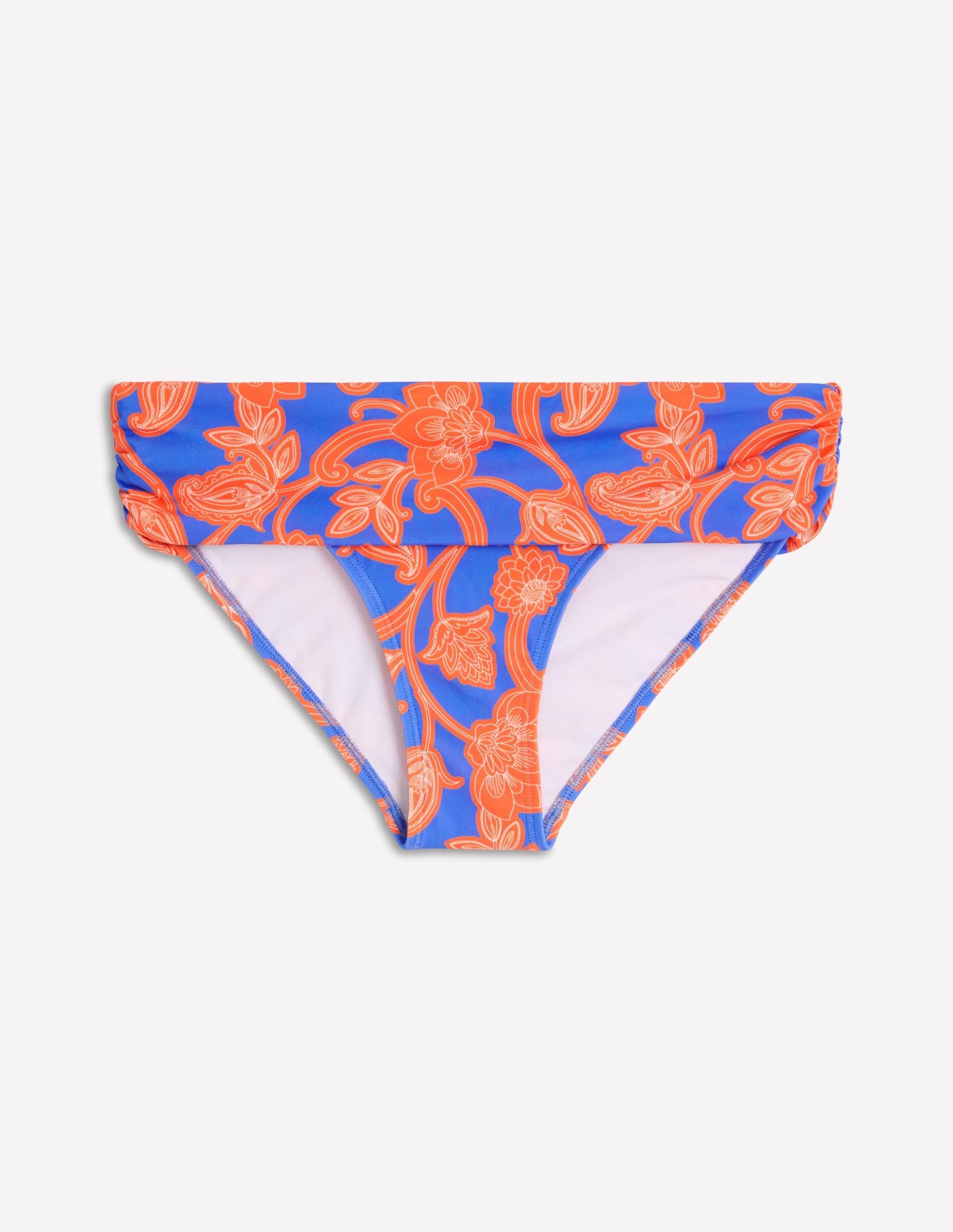 Bas de bikini intemporel à revers-Orange marmelade, motif Paisley Whirl - Image 8