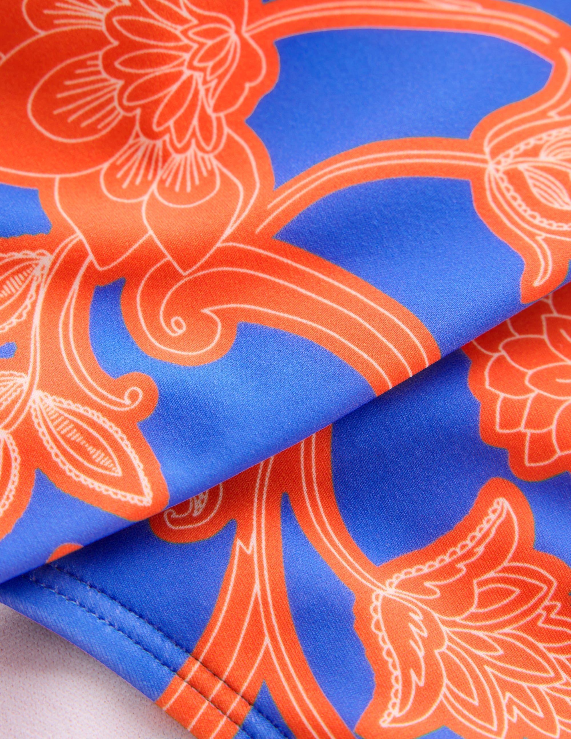 Bas de bikini intemporel à revers-Orange marmelade, motif Paisley Whirl - Image 9
