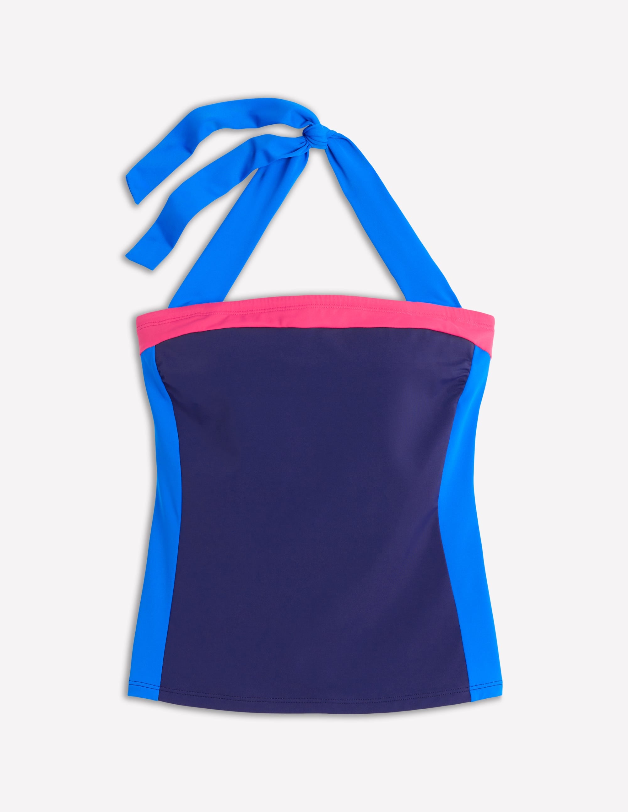 Santorini Tankini-Oberteil-Marineblau/Intensives Korallenrot/Blau - Image 7