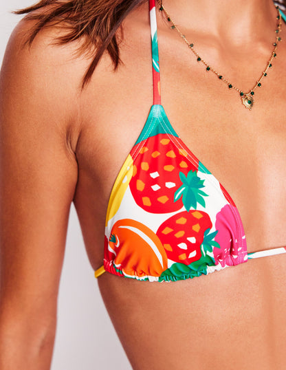 Haut de bikini Symi avec liens-Multi, motif Summer Fruits