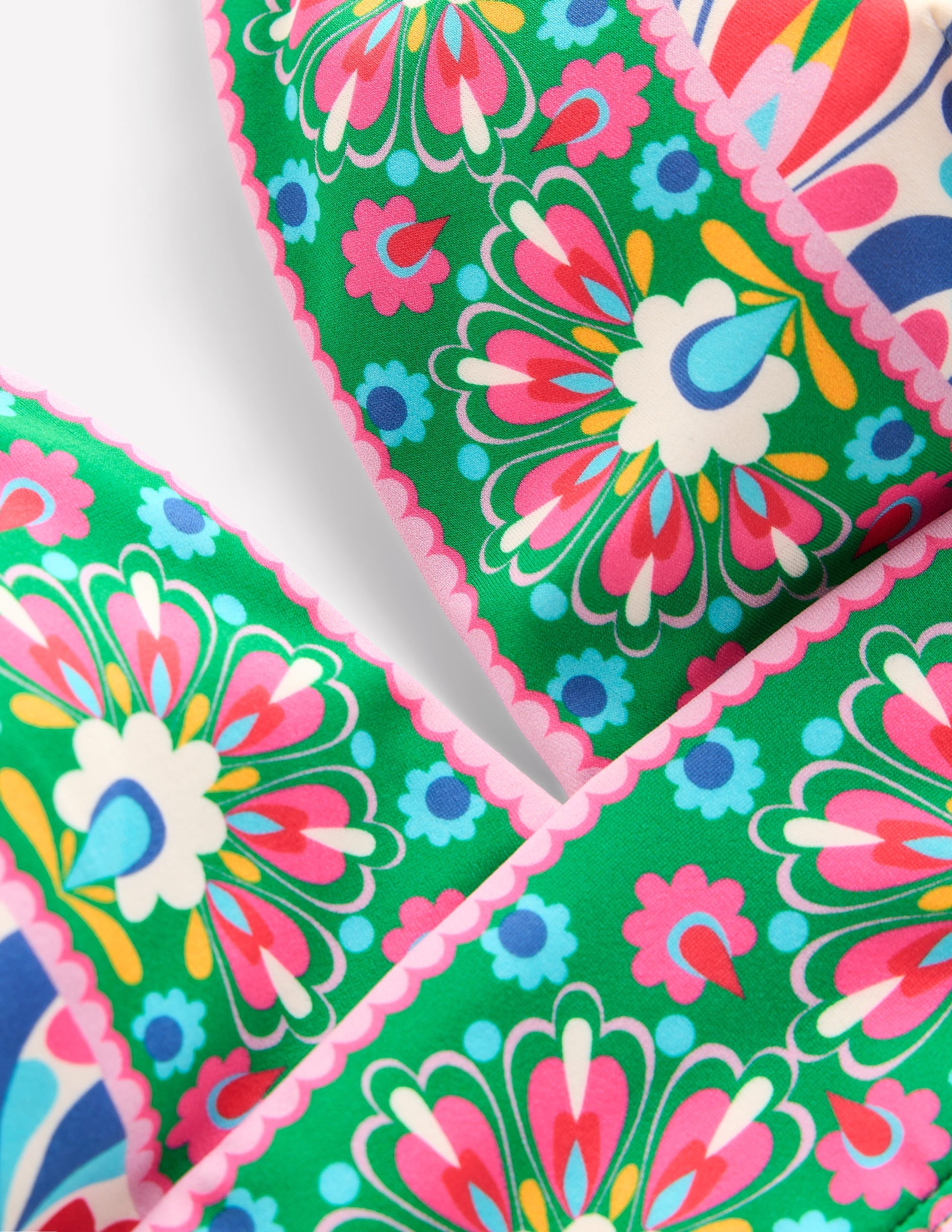 Haut de bikini col V Porto-Multi, motif Decorative Dandelion - Image 6