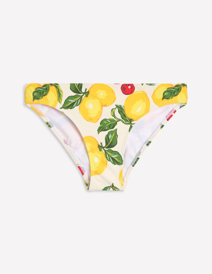 Classic Bikini Bottoms-Ivory, Cherries and Lemons