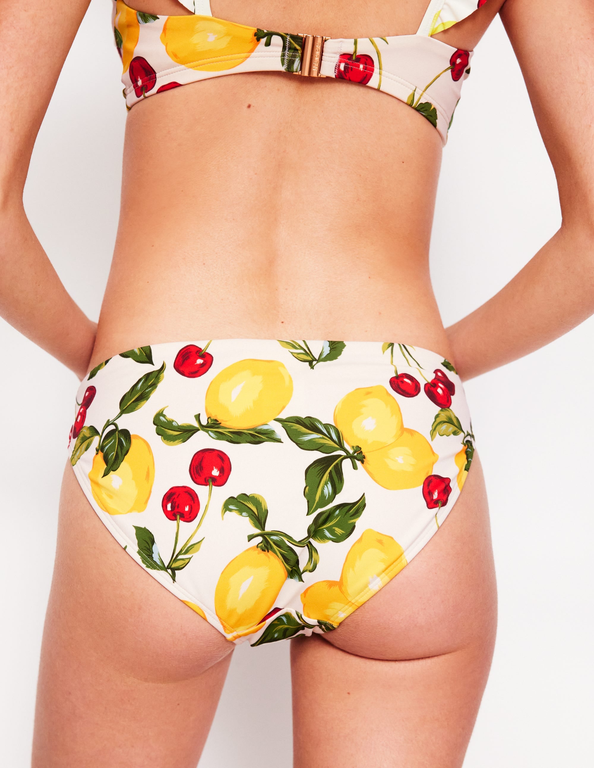 Bas de bikini intemporel-Ivoire, cerises et citrons - Image 3