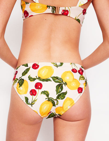 Classic Bikini Bottoms-Ivory, Cherries and Lemons