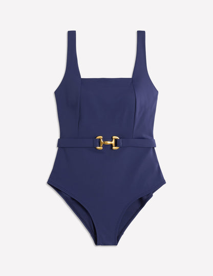 Maillot de bain Lefkada col carré-Mors bleu marine foncé