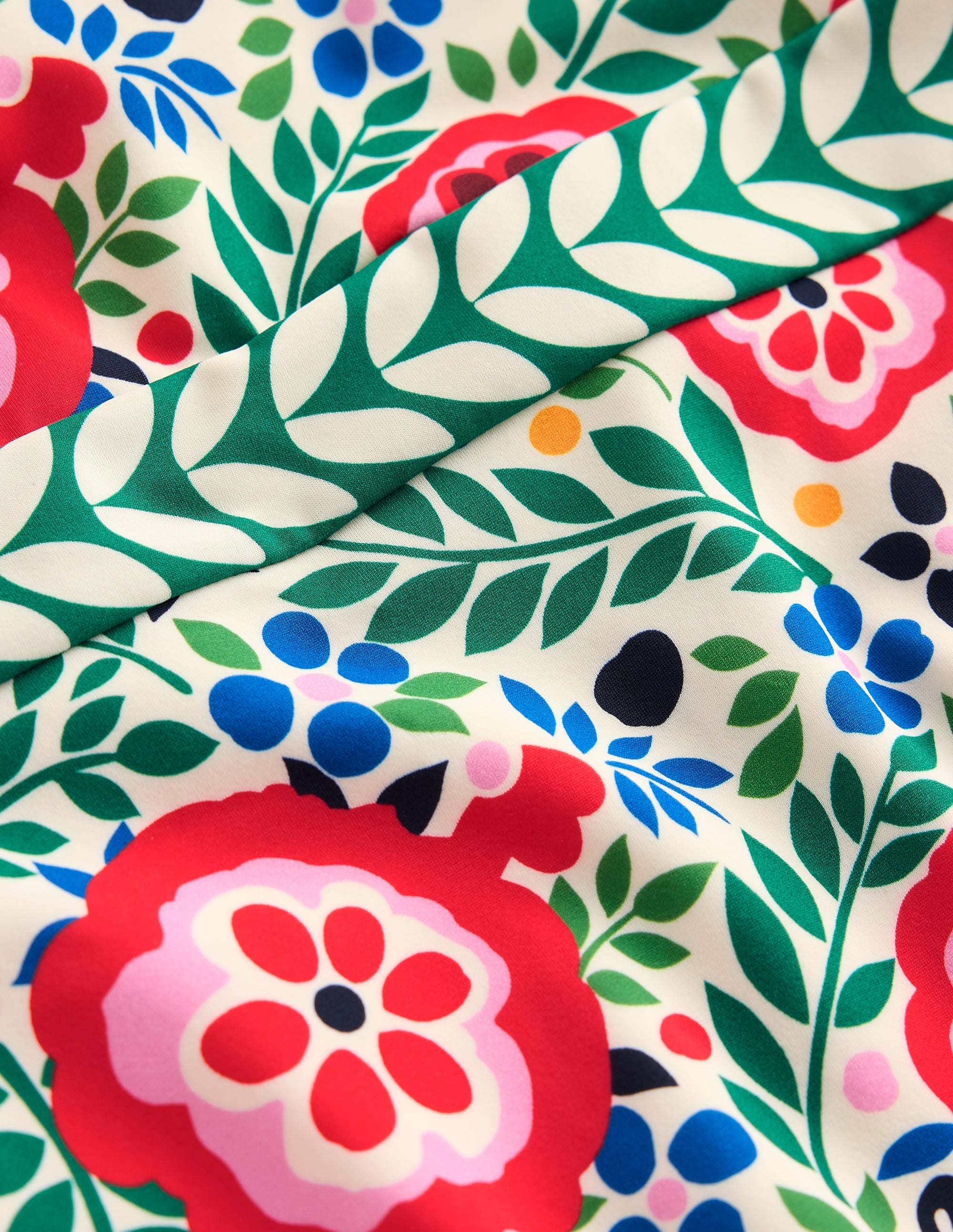 Maillot de bain croisé sur le devant-Multi, motif Foliage Scatter - Image 7