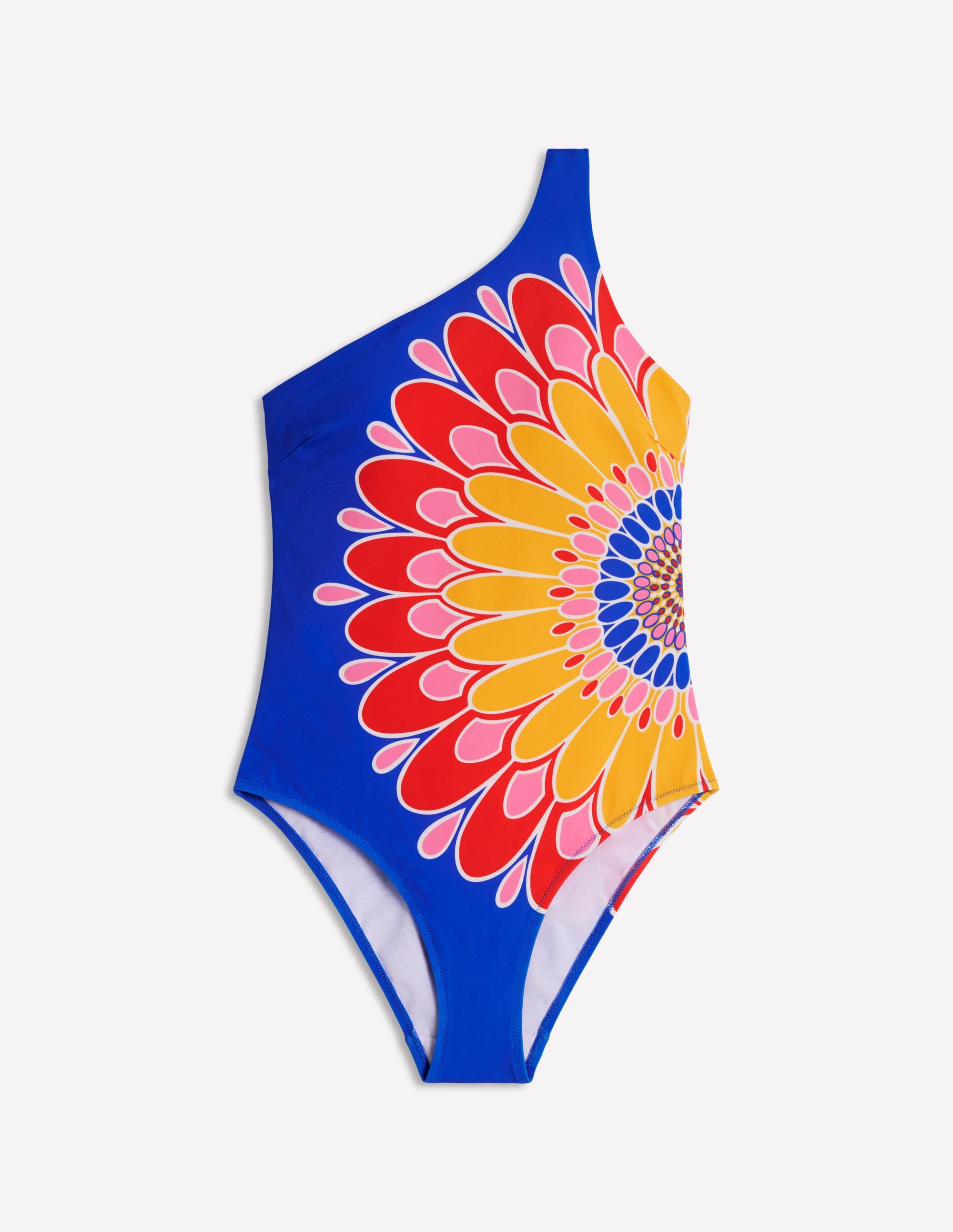Maillot de bain asymétrique-Bleu, motif Artisan Petal - Image 6