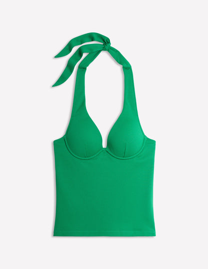 Enhancer Tankini Top-Bright Green