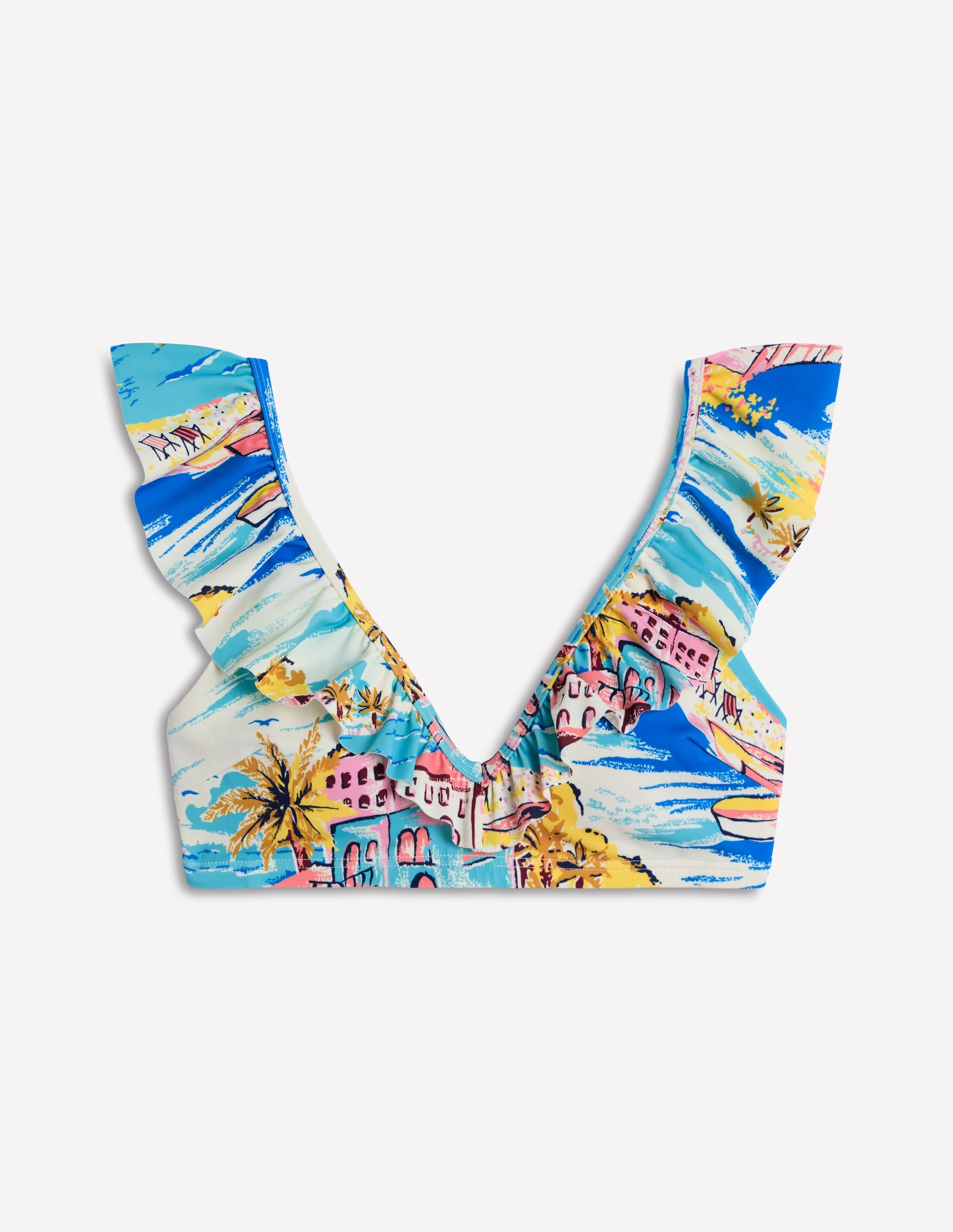 Evia Bikinioberteil mit Rüschen-Bunt, Paradiesbucht - Image 8