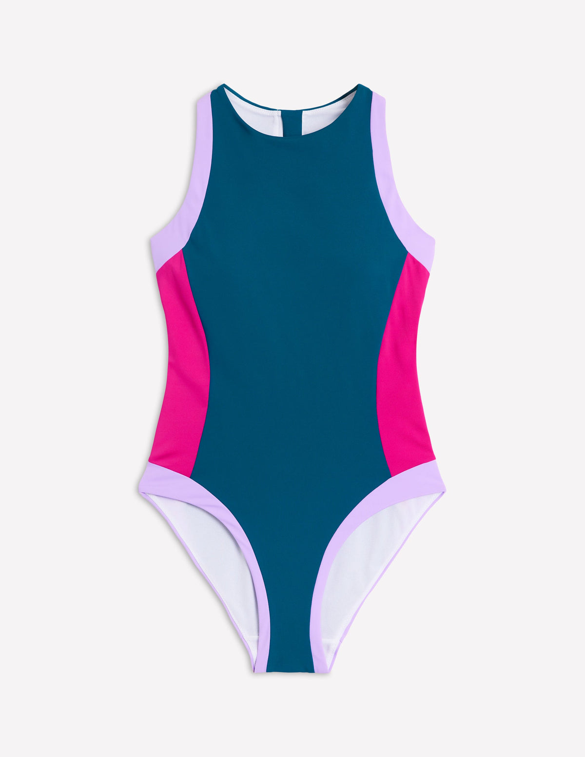 Sportlicher, hochgeschlossener Badeanzug-Ozeanblau - Image 6