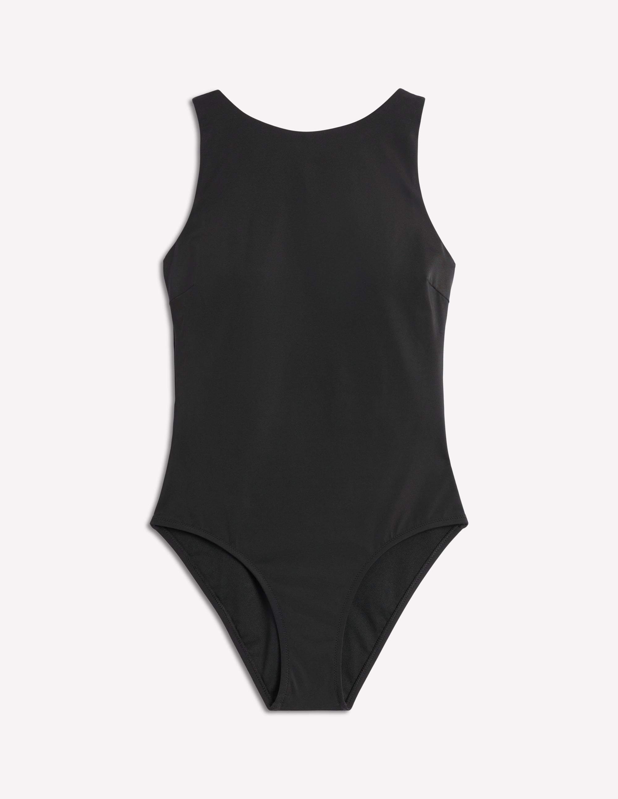 Maillot de bain encolure large à nouer-Noir - Image 8