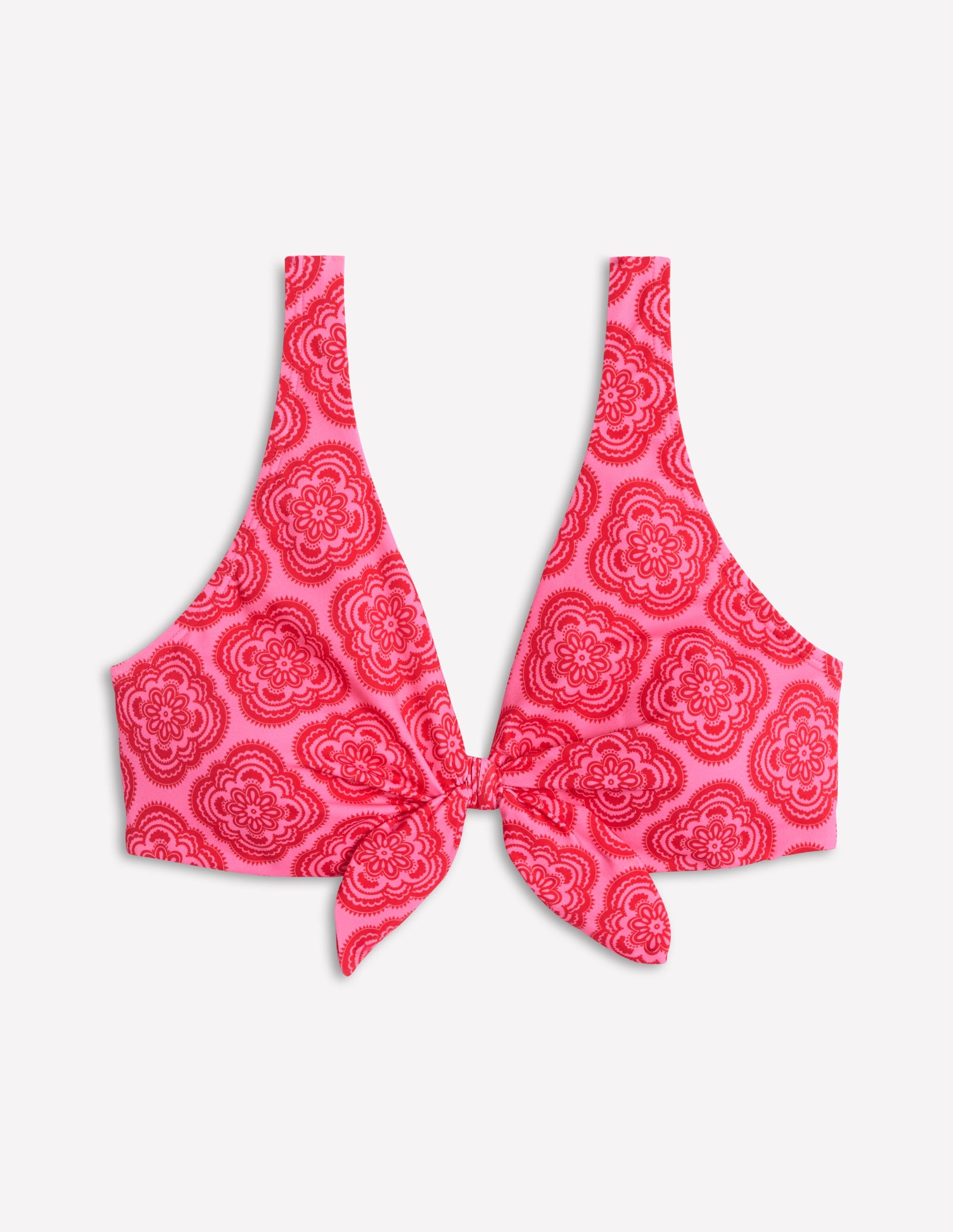Bikinioberteil zum Binden-Rosa Rose, Botanic Blush-Motiv - Image 7
