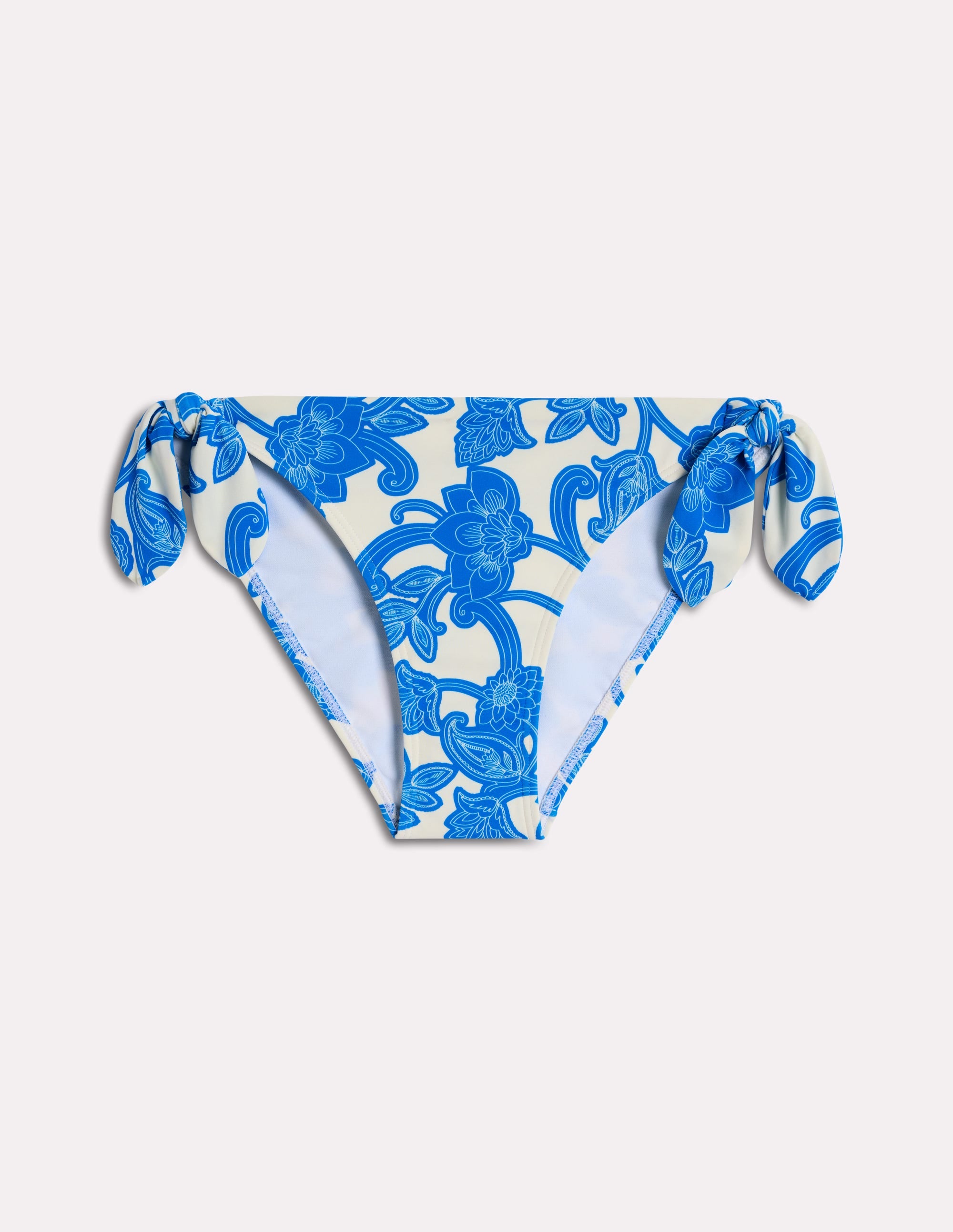Bikinihöschen mit seitlichem Bindeband-Himmelblau, Paisley-Wirbel - Image 7