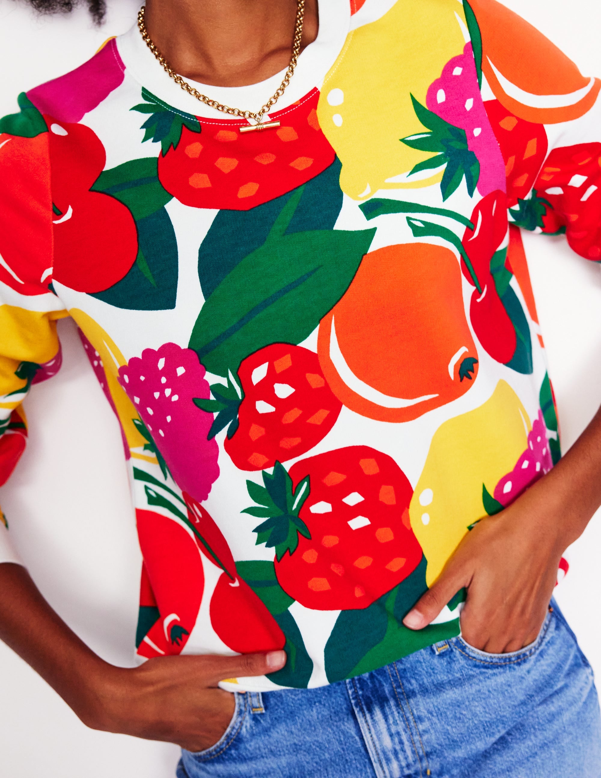 Hannah Sweatshirt mit Print-Bunt, Sommerfrüchte - Image 2