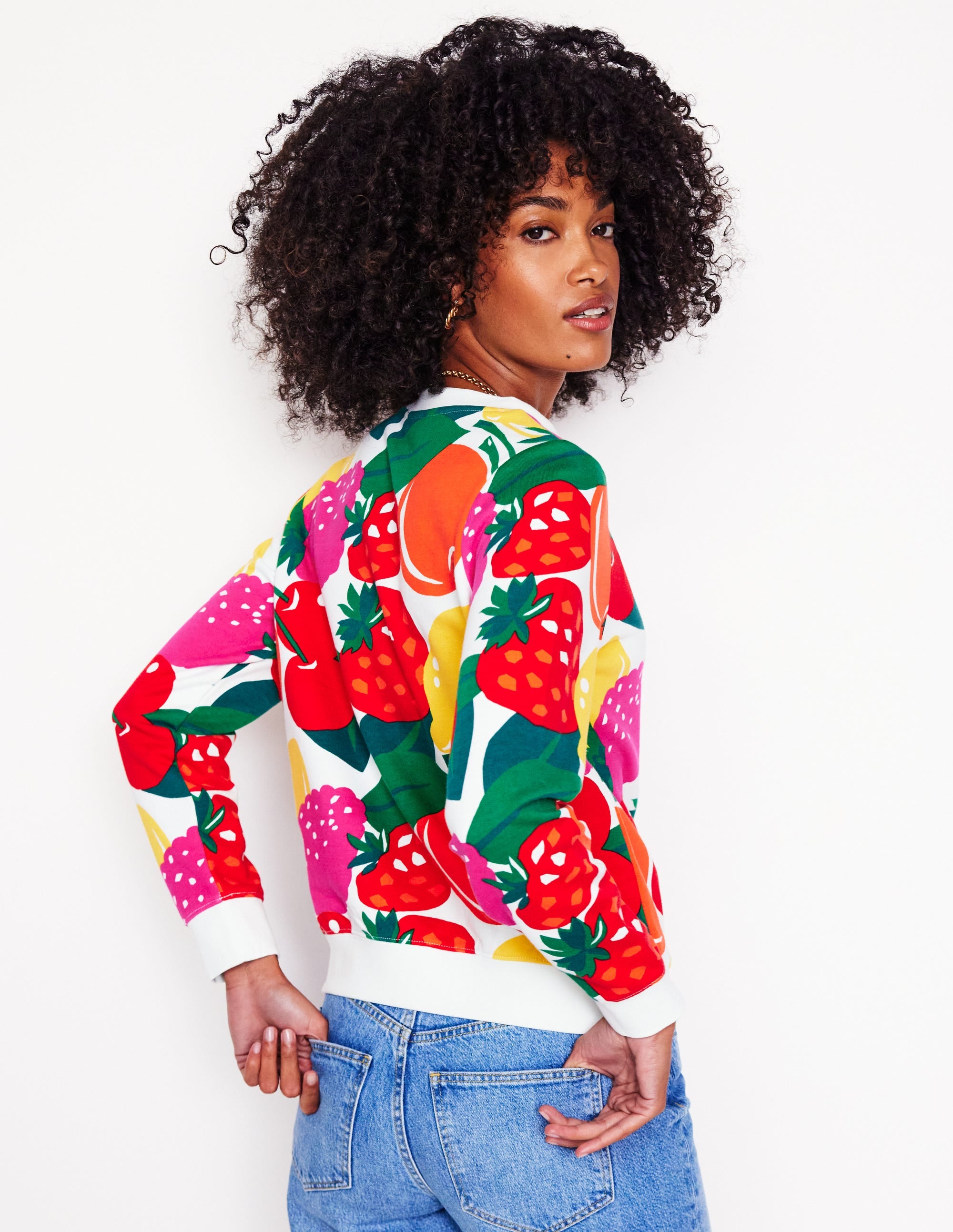 Hannah Sweatshirt mit Print-Bunt, Sommerfrüchte - Image 3