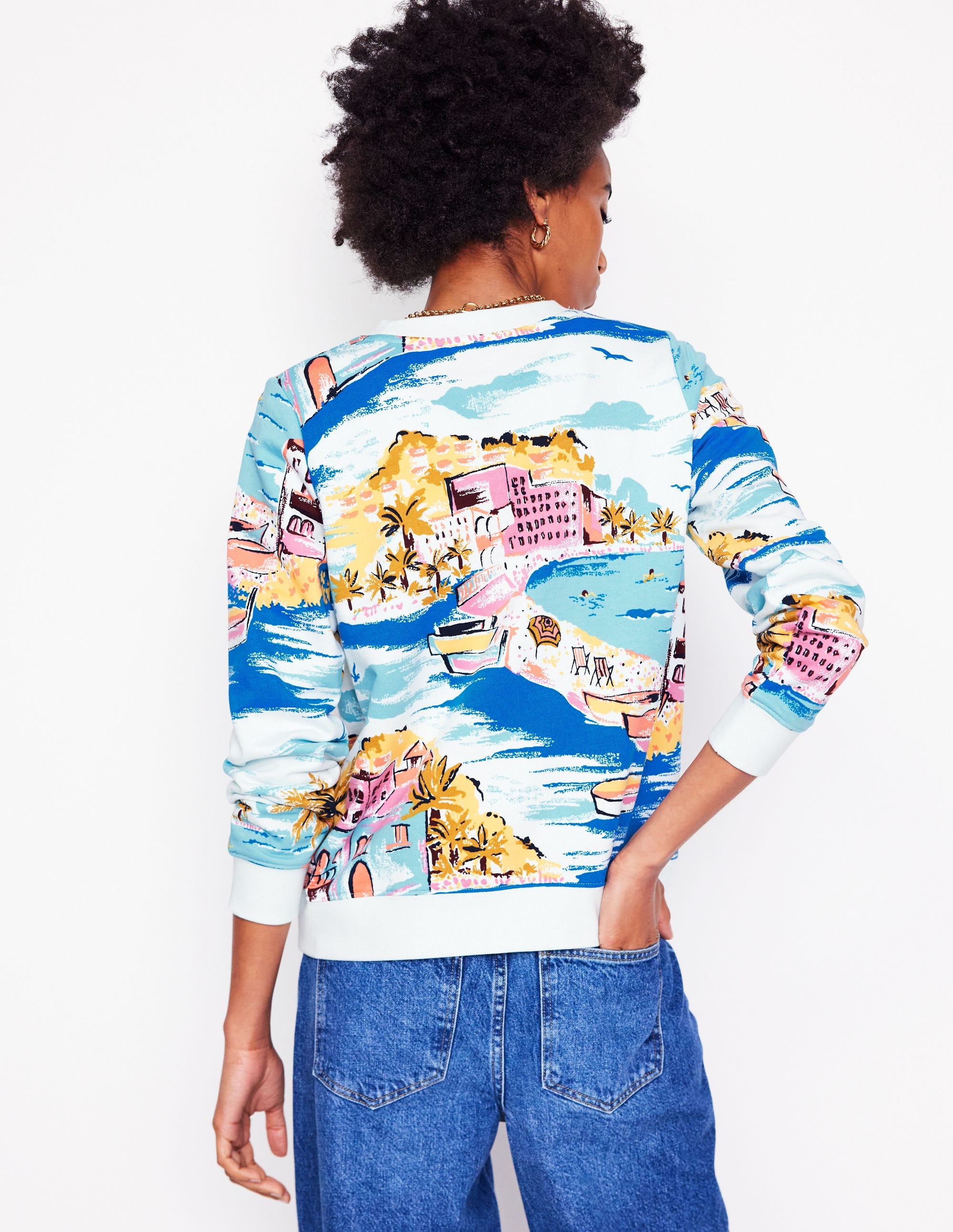 Hannah Sweatshirt mit Print-Bunt, Paradiesbucht - Image 5