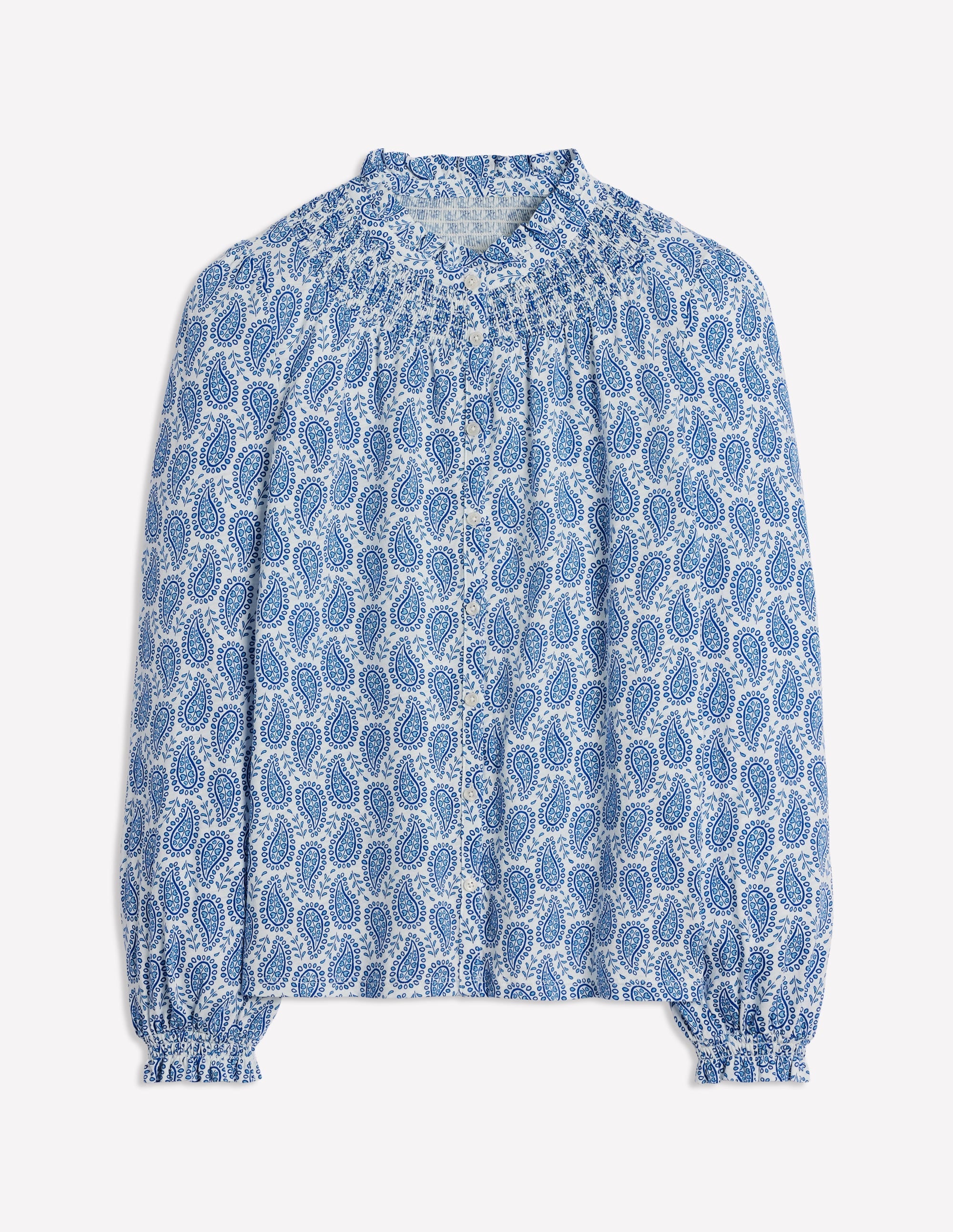 Fay Gesmoktes Jerseyhemd-Galerie-Blau, Paisley-Herz - Image 5