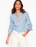 Fay Gesmoktes Jerseyhemd-Galerie-Blau, Paisley-Herz