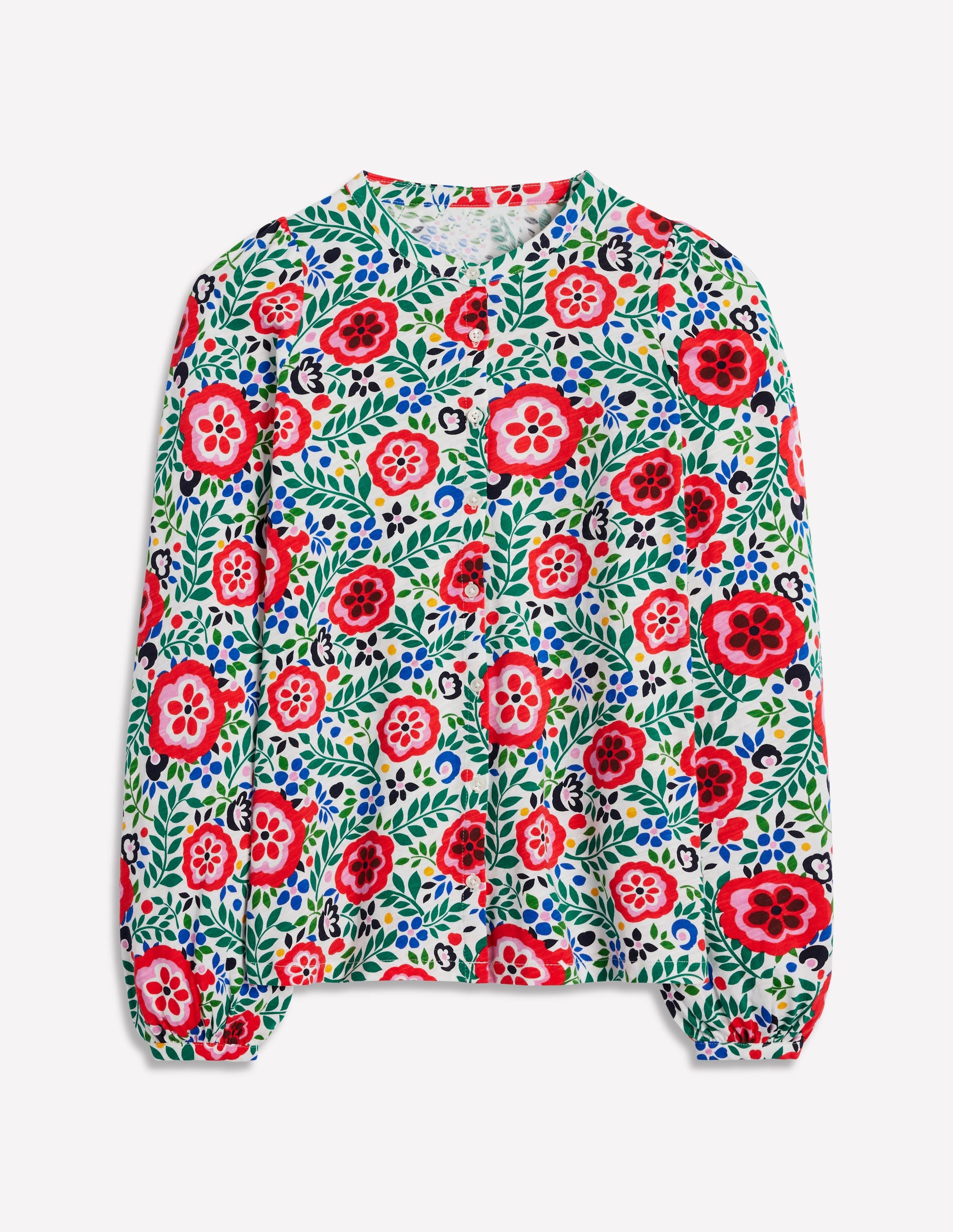Chemise Marina en jersey-Multi, motif Foliage Scatter - Image 5