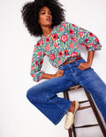 Chemise Marina en jersey-Multi, motif Foliage Scatter