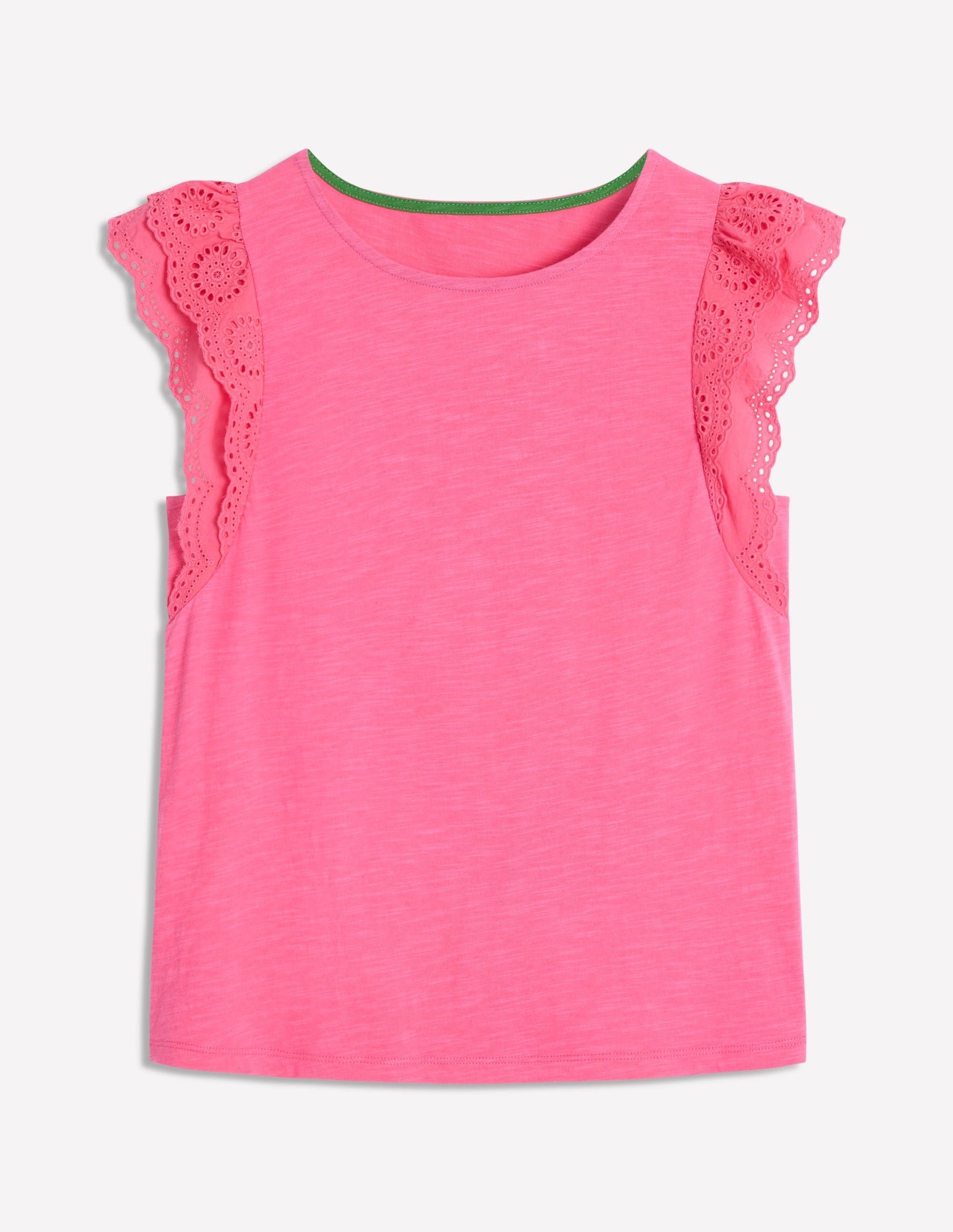 Top Belle à manches en broderie anglaise-Rose