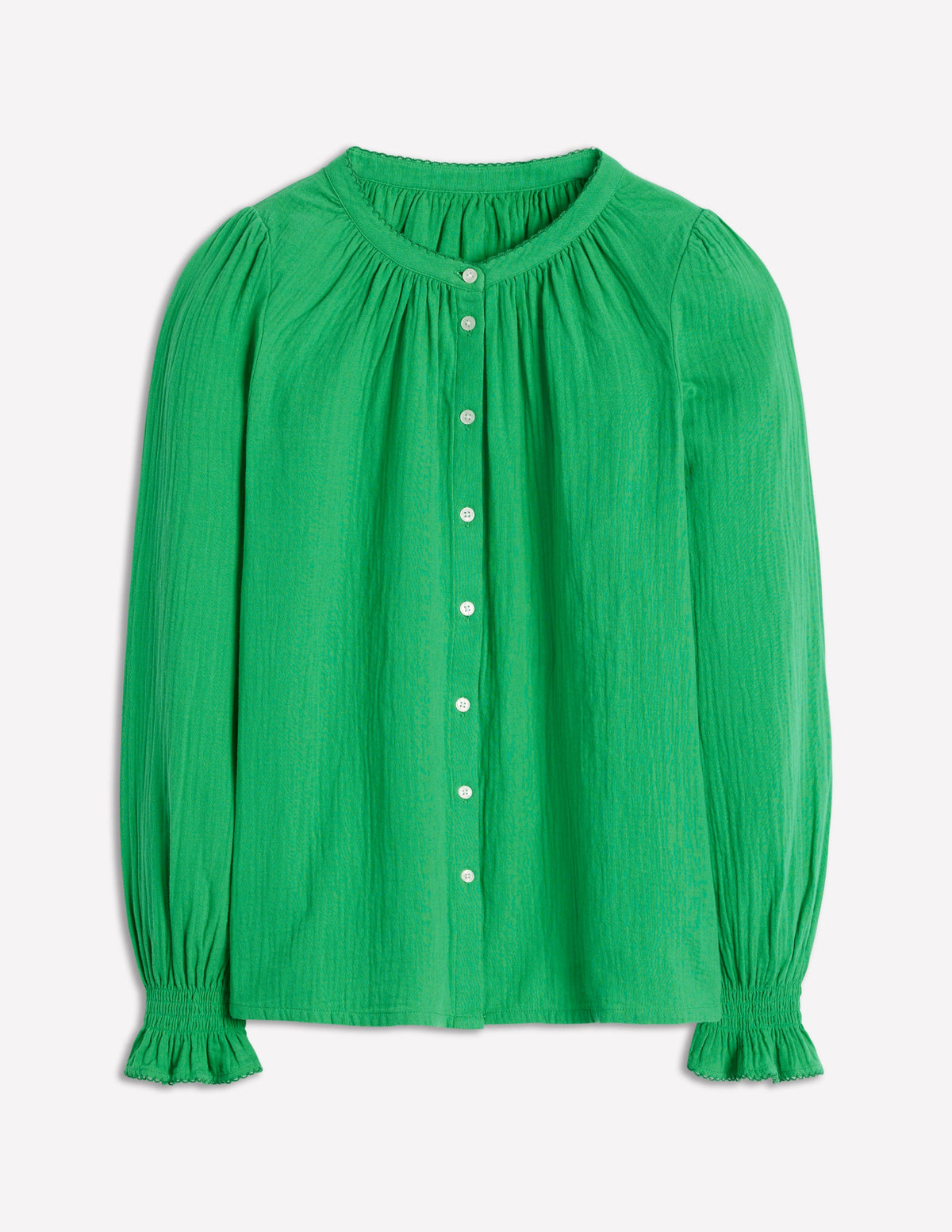 Evie Double Cloth Top-Sapling Green - Image 5