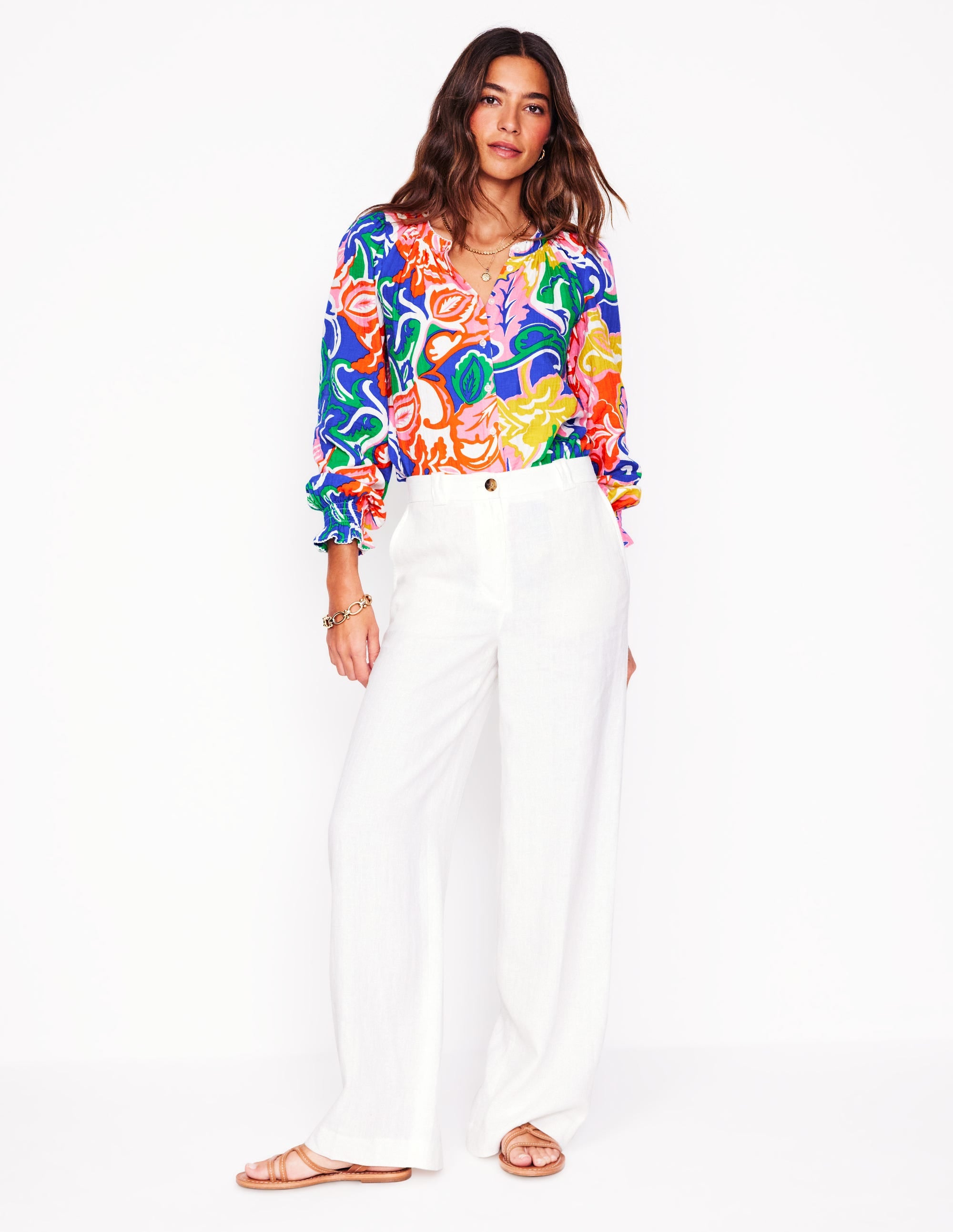 Top Evie double-étoffe-Multi, motif Foliage Twirl - Image 1