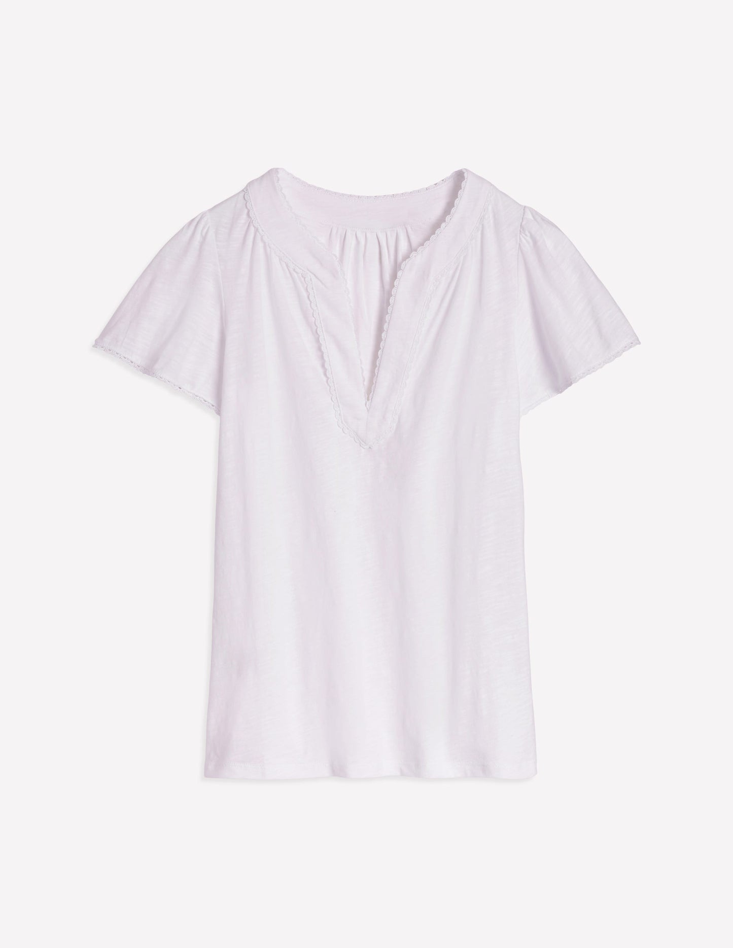 Ava Short Sleeve Top-White