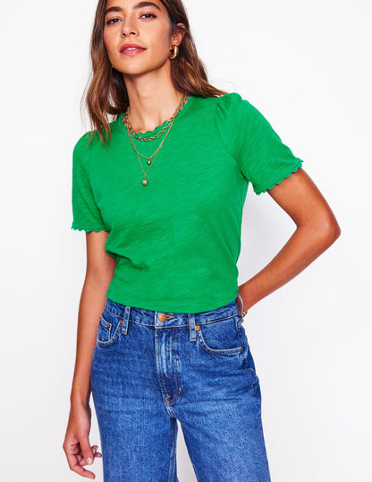 Ali Ricrac T-shirt-Rich Emerald