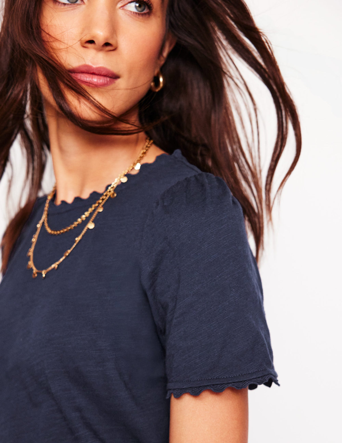 T-shirt Ali zigzag-Bleu Marine, Petits Pois - Image 2