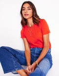 Ali T-Shirt mit Zackenlitze-Fiesta