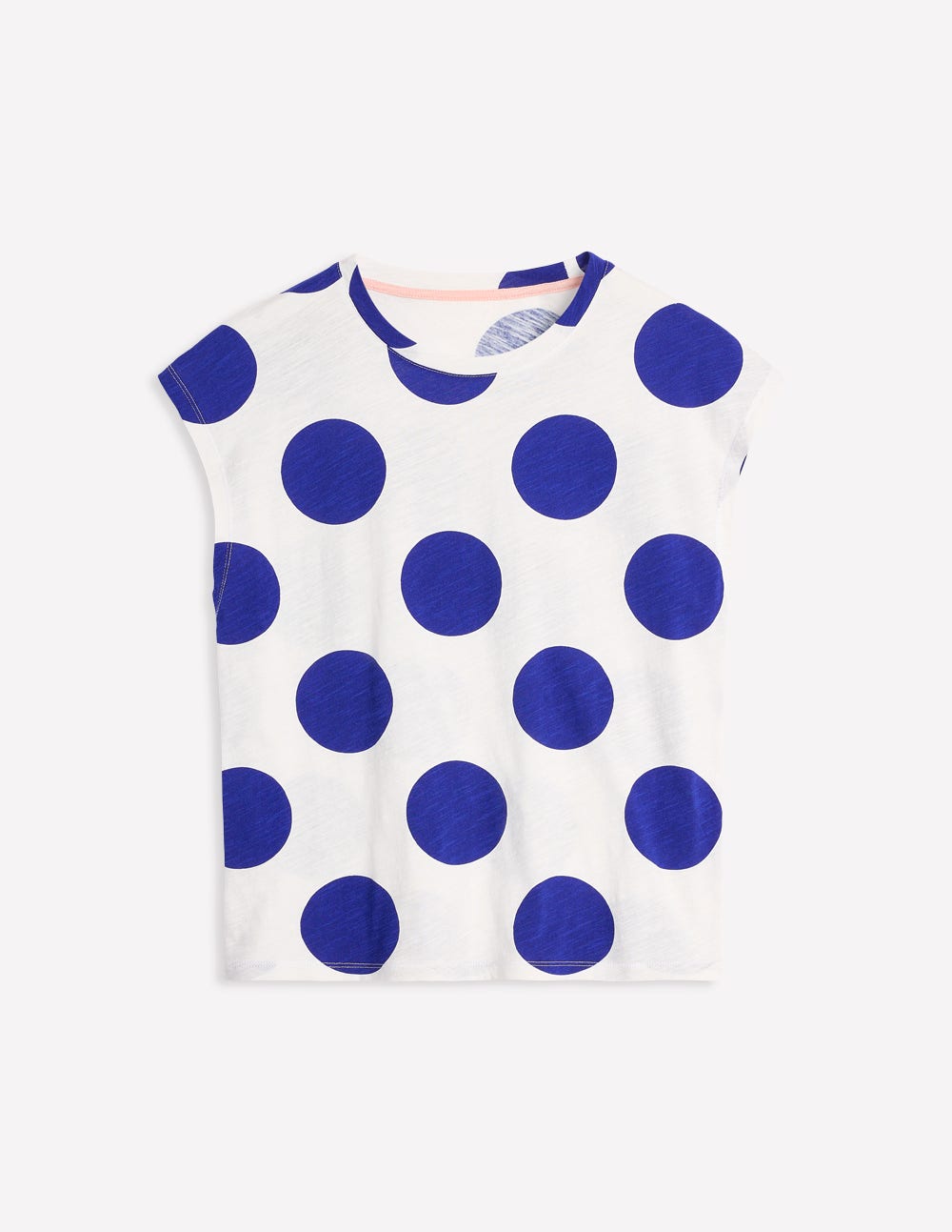 Bedrucktes T-Shirt mit Flammgarn-Leuchtendes Blau, Punkte - Image 5