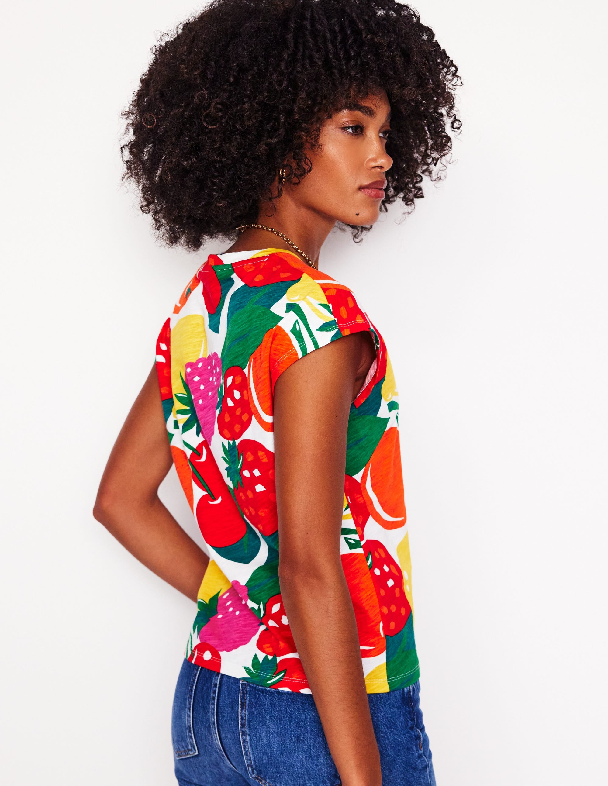 T-shirt flammé imprimé-Multi, motif Summer Fruits - Image 3