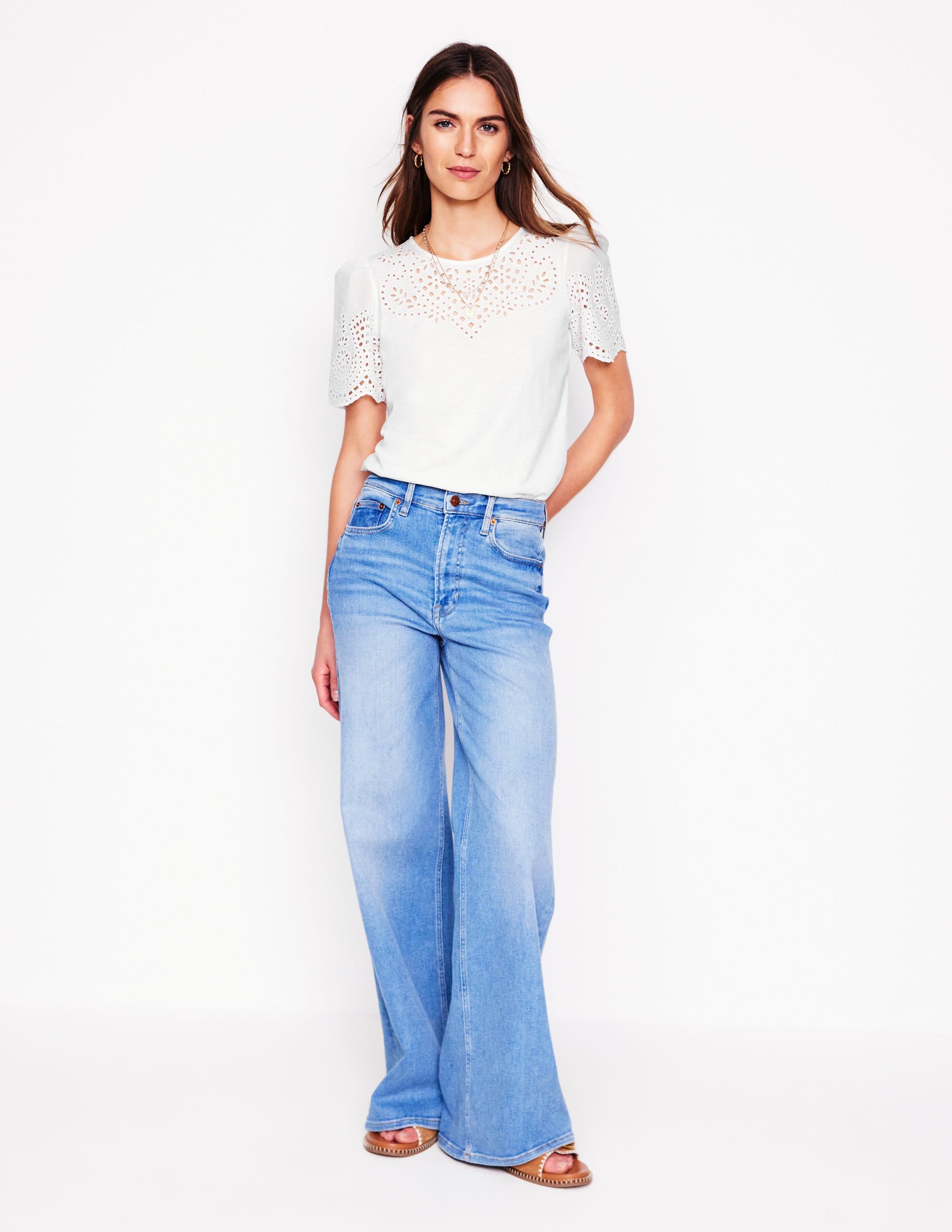 Top Isabel à broderie anglaise-Blanc - Image 7