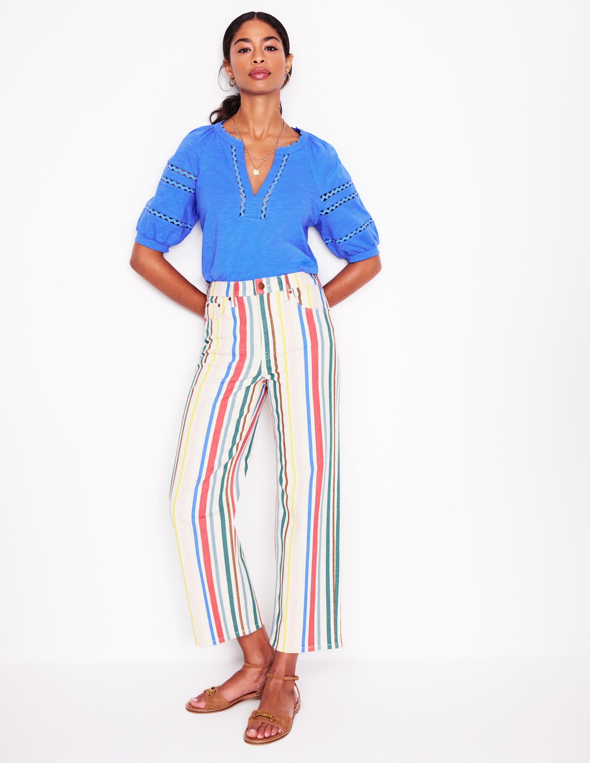 Top Maisy à détails zigzag-Bleu Océan - Image 6