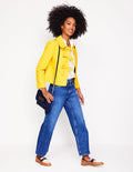 Rye Cotton Bow Jacket-Pineapple Yellow
